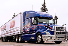 Dry van transport truck